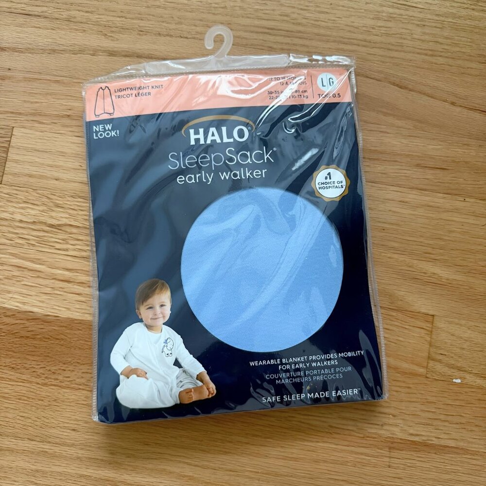 NEW Halo Sleep Sack Early Walker Toddler TOG 0.5 Size 12-18M Large in Blue